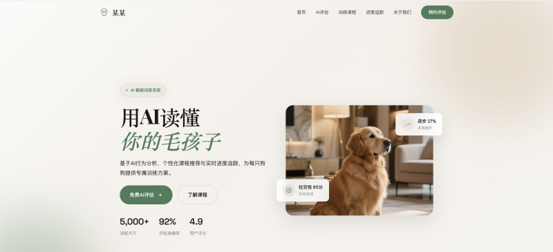 宠物训练机构官网建设方案