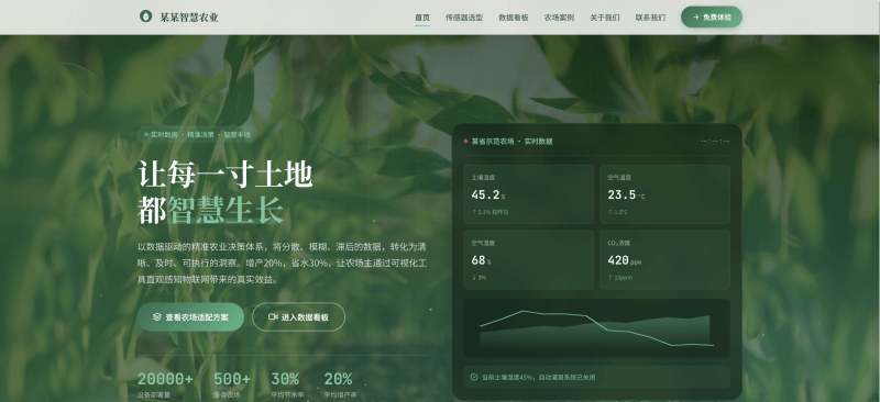 智慧农业物联网平台官网建设方案
